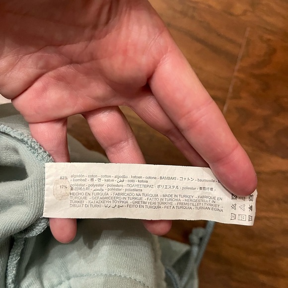 Zara Terry Cloth Teal Set Size M - Picture 3 of 5